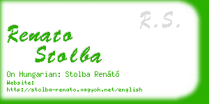 renato stolba business card